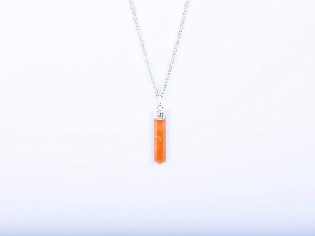 Orange Aventurine Single Point Pendant - AEORA ROCKS INDIA - Healing Crystals superstore