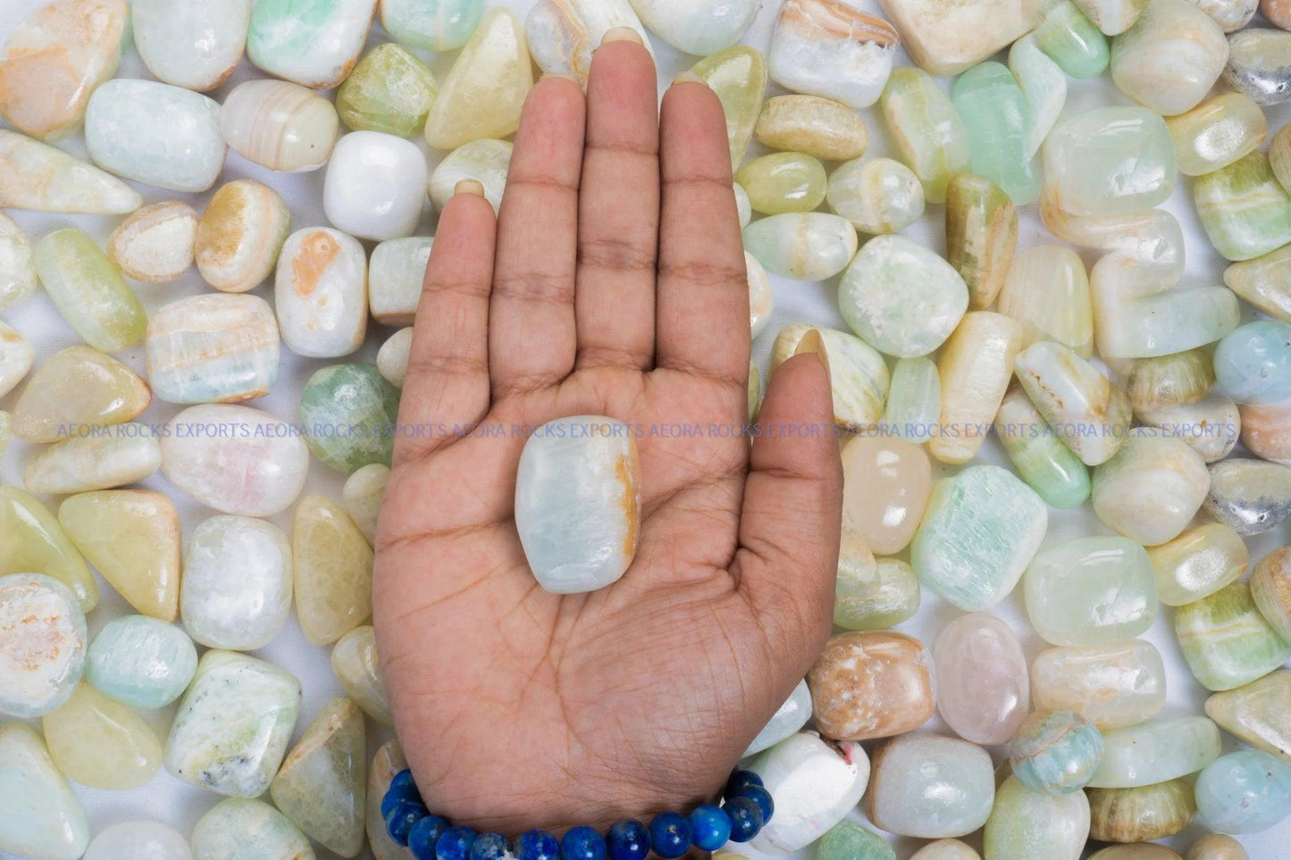 Pineapple Calcite Tumbled Stone in India - Aeora Rocks - AEORA ROCKS INDIA - Healing Crystals superstore