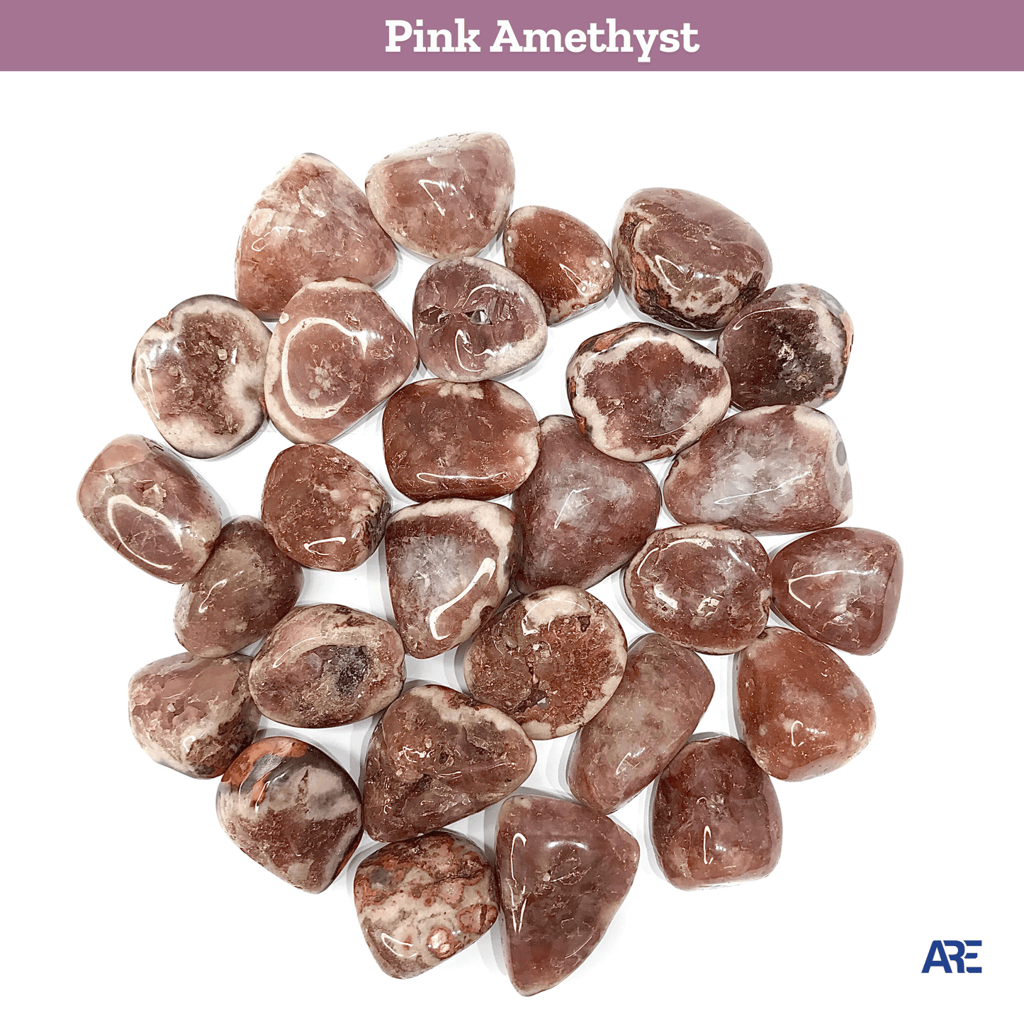 Pink Amethyst Tumbled Stone - AEORA ROCKS INDIA - Healing Crystals superstore