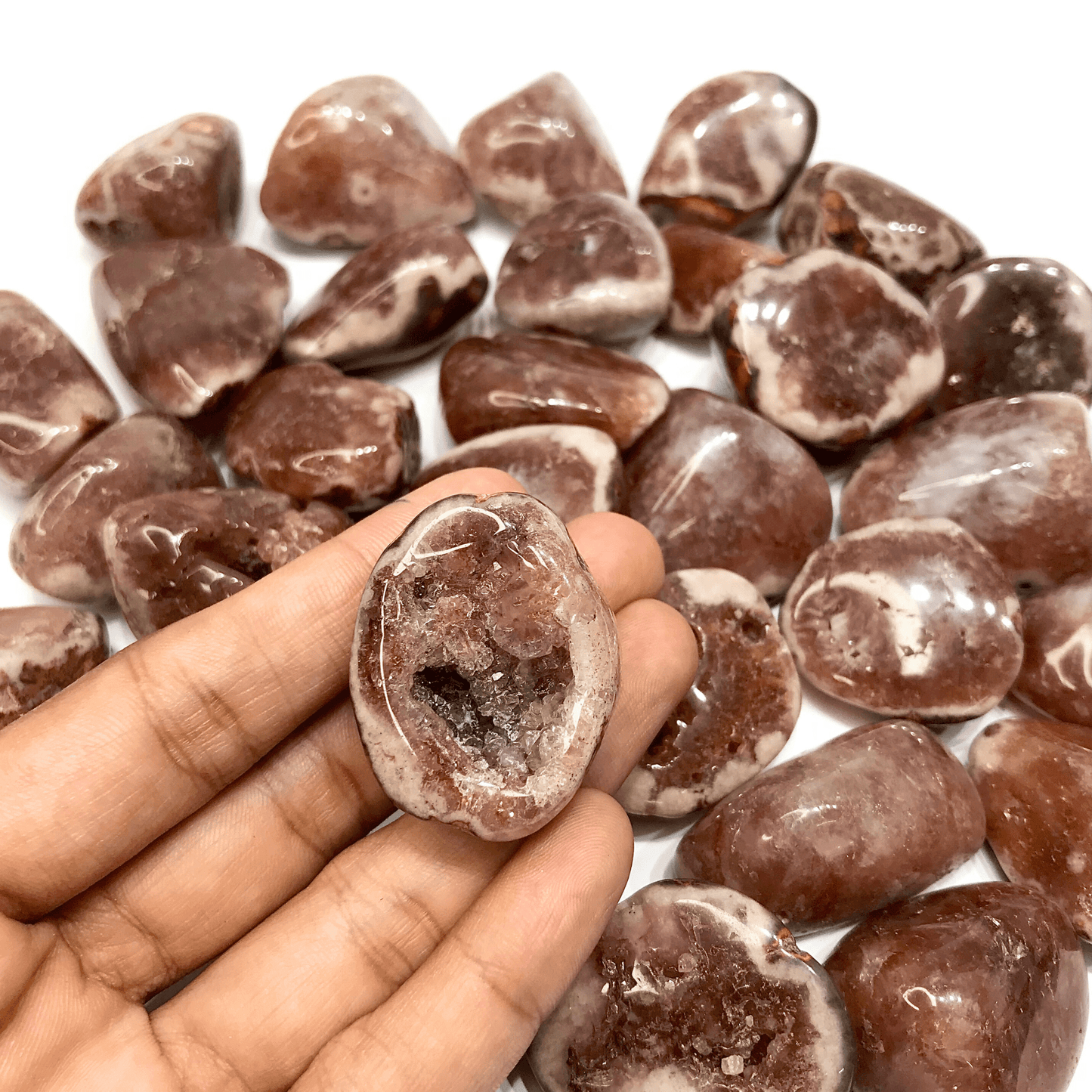 Pink Amethyst Tumbled Stone - AEORA ROCKS INDIA - Healing Crystals superstore