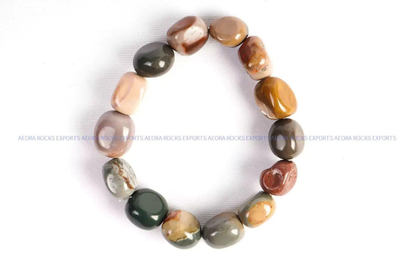 Polychrome Jasper Tumbled Bracelet - Aeora Rocks - AEORA ROCKS INDIA - Healing Crystals superstore