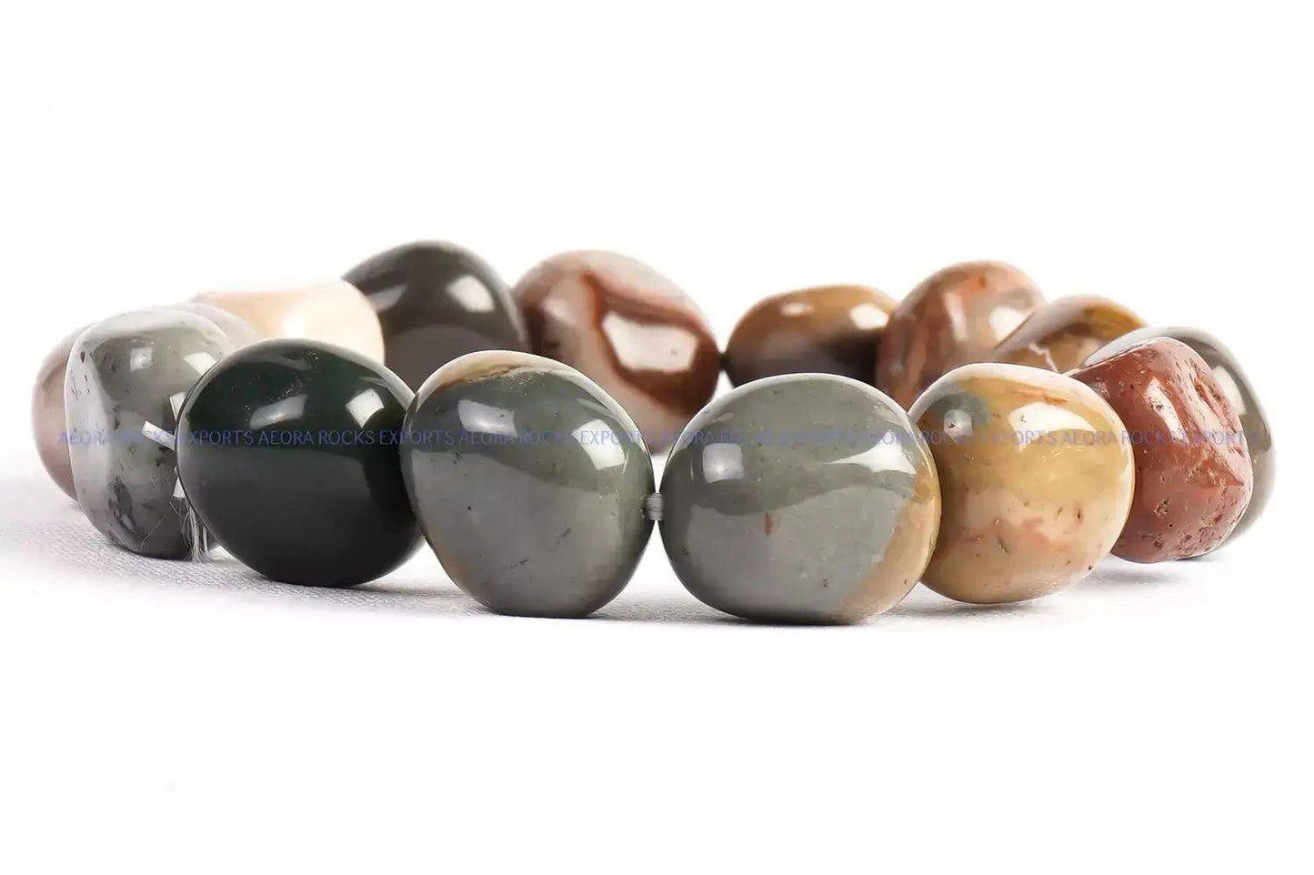 Polychrome Jasper Tumbled Bracelet - Aeora Rocks - AEORA ROCKS INDIA - Healing Crystals superstore