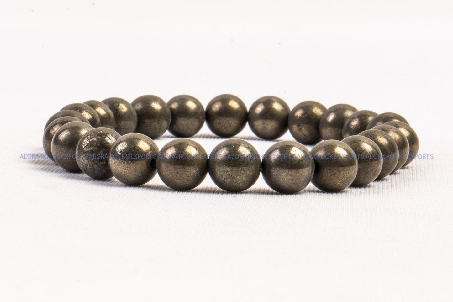 Pyrite Stone Healing Bracelet - 8MM - AEORA ROCKS INDIA - Healing Crystals superstore