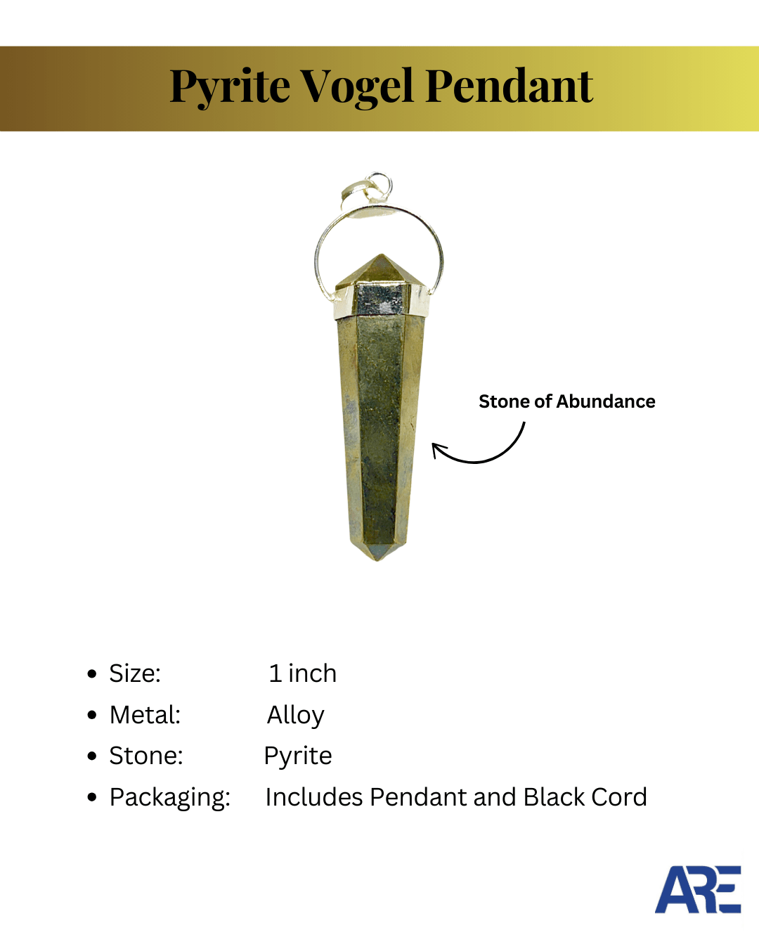 Pyrite Vogel Pendant - AEORA ROCKS INDIA - Healing Crystals superstore