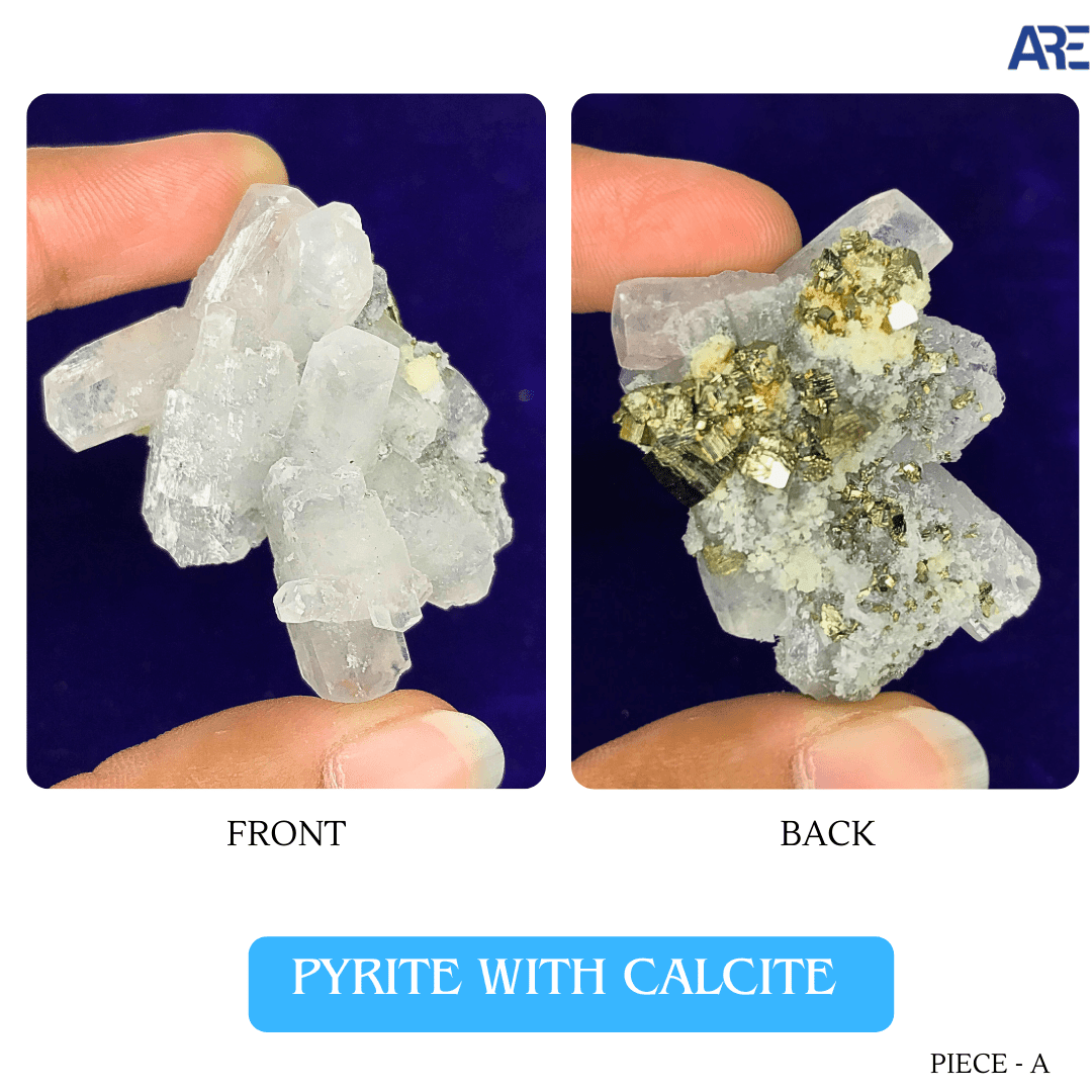 Pyrite With Calcite Piece A in India - Aeora Rocks - AEORA ROCKS INDIA - Healing Crystals superstore