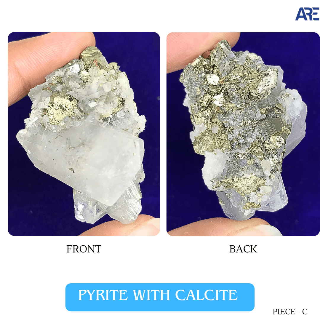 Pyrite With Calcite Piece C - AEORA ROCKS INDIA - Healing Crystals superstore