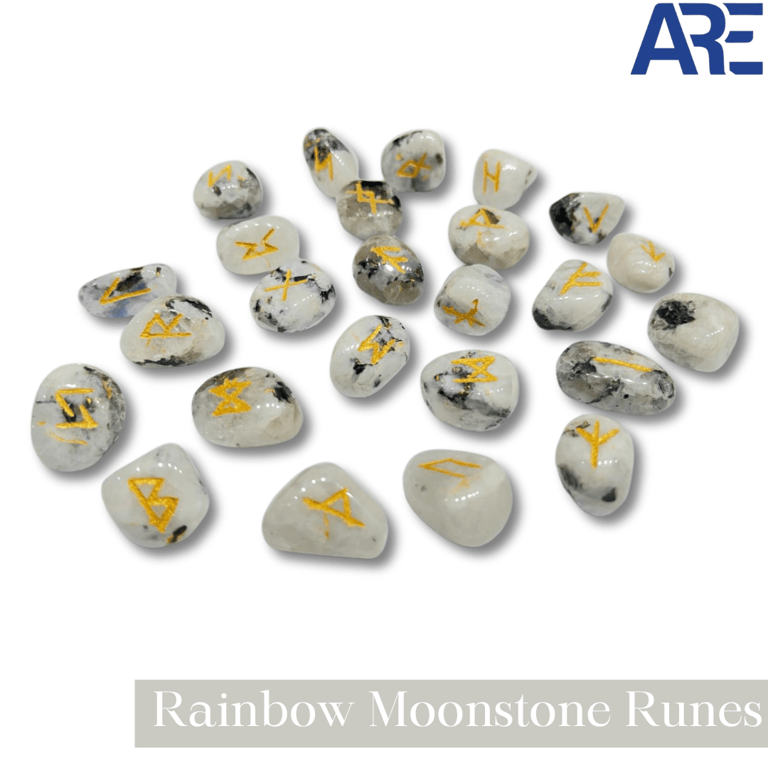 Rainbow Moonstone Runes in India - Aeora Rocks - AEORA ROCKS INDIA - Healing Crystals superstore