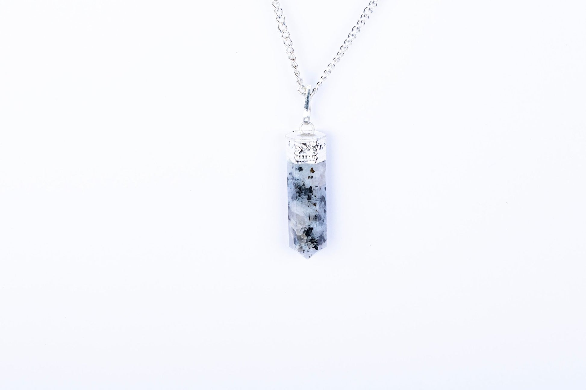 Rainbow Moonstone Single Point Pendant - AEORA ROCKS INDIA - Healing Crystals superstore