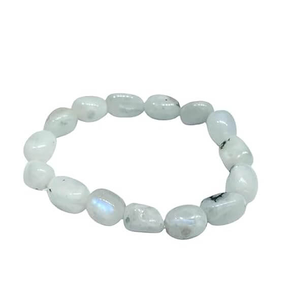 Rainbow Moonstone Tumbled Bracelet - AEORA ROCKS INDIA - Healing Crystals superstore