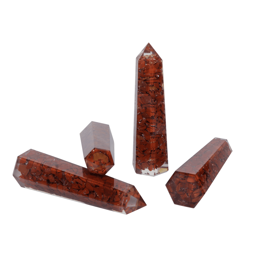 Red Jasper Orgonite Tower - AEORA ROCKS INDIA - Healing Crystals superstore