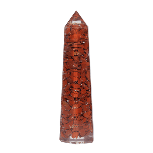 Red Jasper Orgonite Tower - AEORA ROCKS INDIA - Healing Crystals superstore