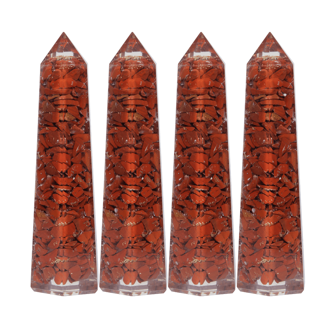 Red Jasper Orgonite Tower - AEORA ROCKS INDIA - Healing Crystals superstore