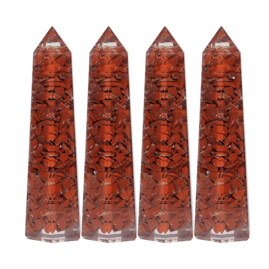 Red Jasper Orgonite Tower - AEORA ROCKS INDIA - Healing Crystals superstore