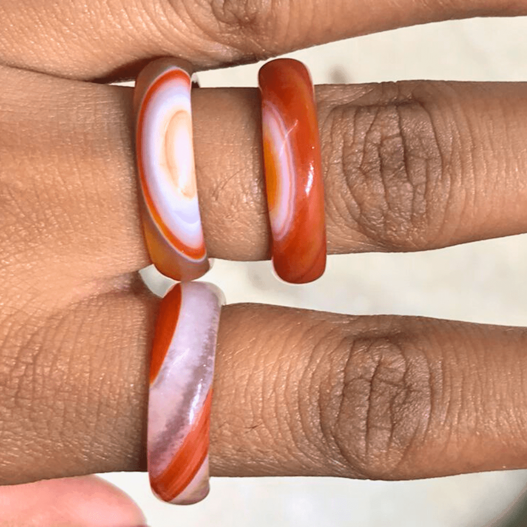 Red Sulemai Hakik (Carnelian) Ring - AEORA ROCKS INDIA - Healing Crystals superstore