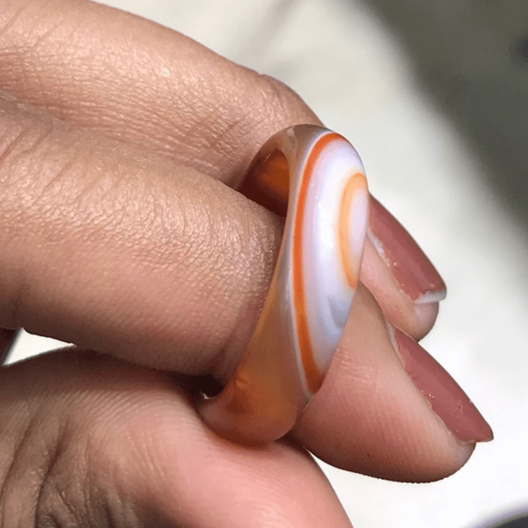 Red Sulemai Hakik (Carnelian) Ring - AEORA ROCKS INDIA - Healing Crystals superstore