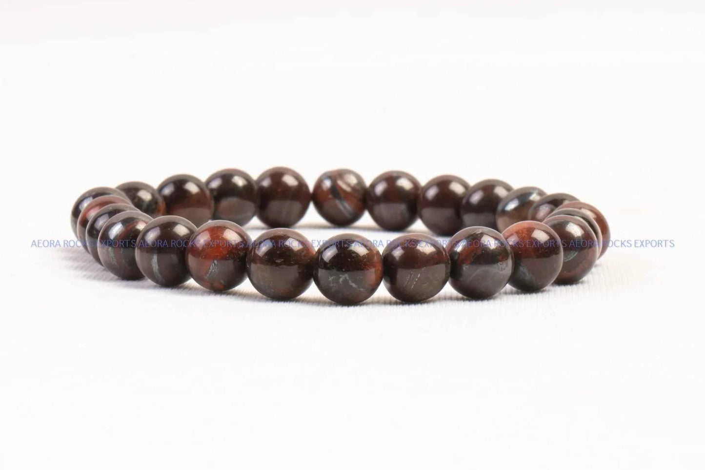 Red Tiger Eye Bead Bracelet 8mm in India - Aeora Rocks