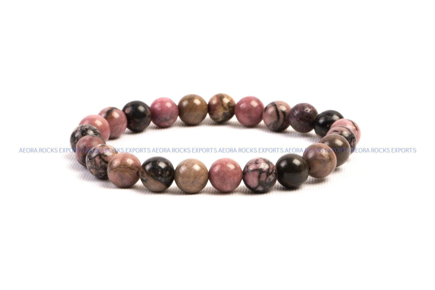 Rhodonite Bead Bracelet in India - Aeora Rocks - AEORA ROCKS INDIA - Healing Crystals superstore