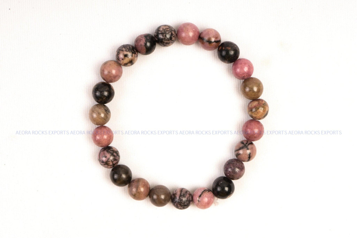 Rhodonite Bead Bracelet in India - Aeora Rocks - AEORA ROCKS INDIA - Healing Crystals superstore