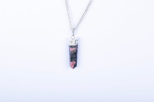 Rhodonite Single Point Pendant - AEORA ROCKS INDIA - Healing Crystals superstore