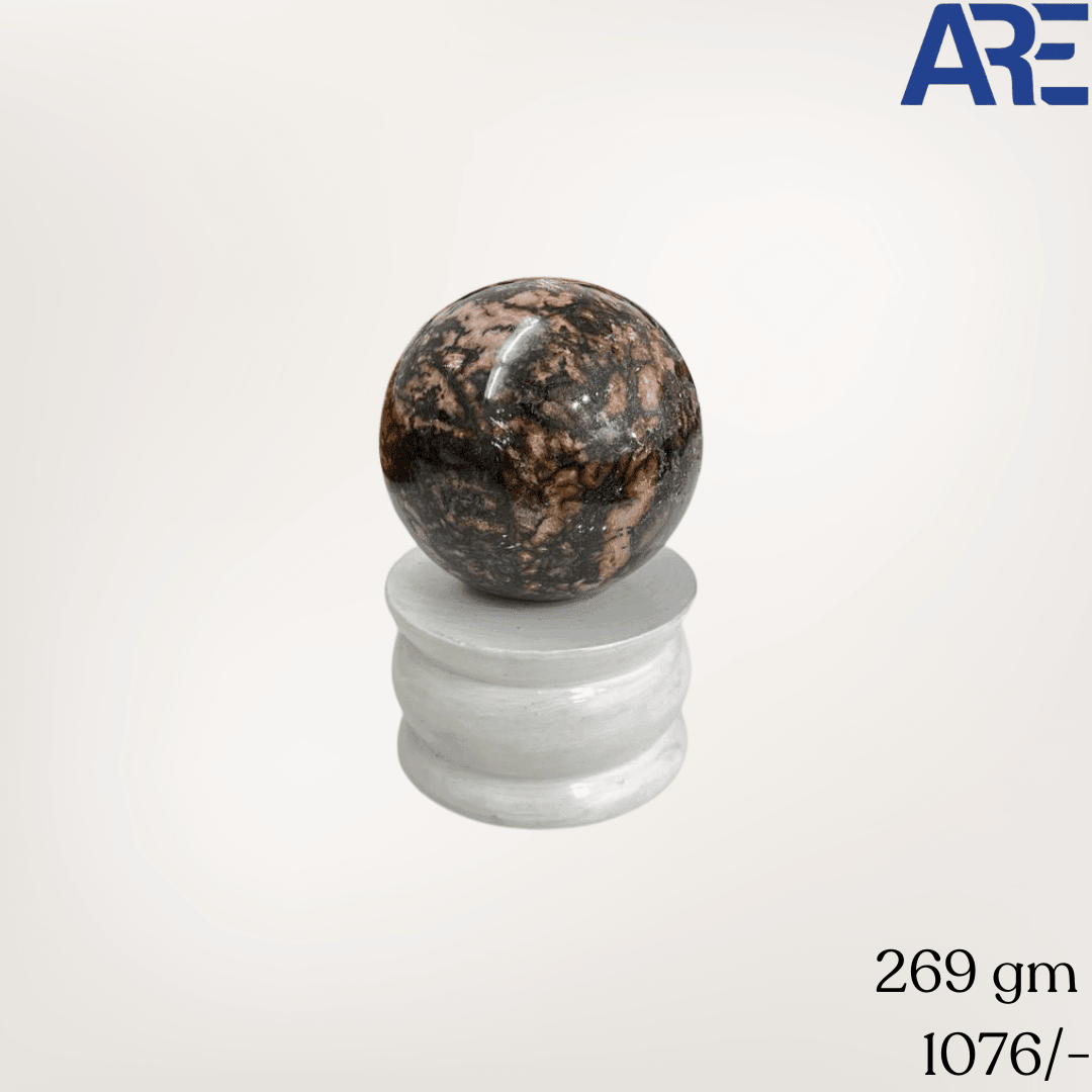 Rhodonite Sphere - AEORA ROCKS INDIA - Healing Crystals superstore