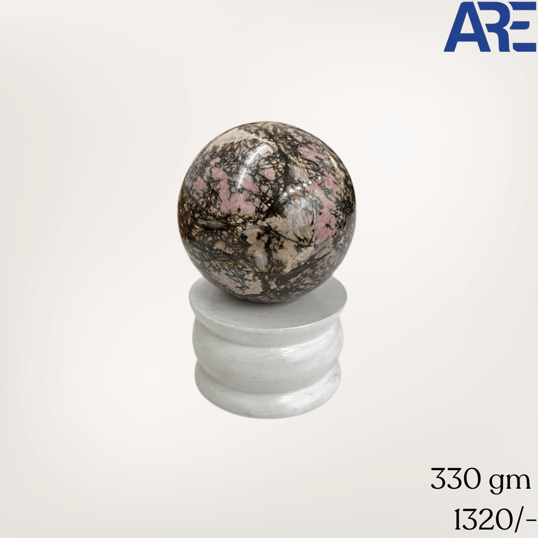 Rhodonite Sphere - AEORA ROCKS INDIA - Healing Crystals superstore