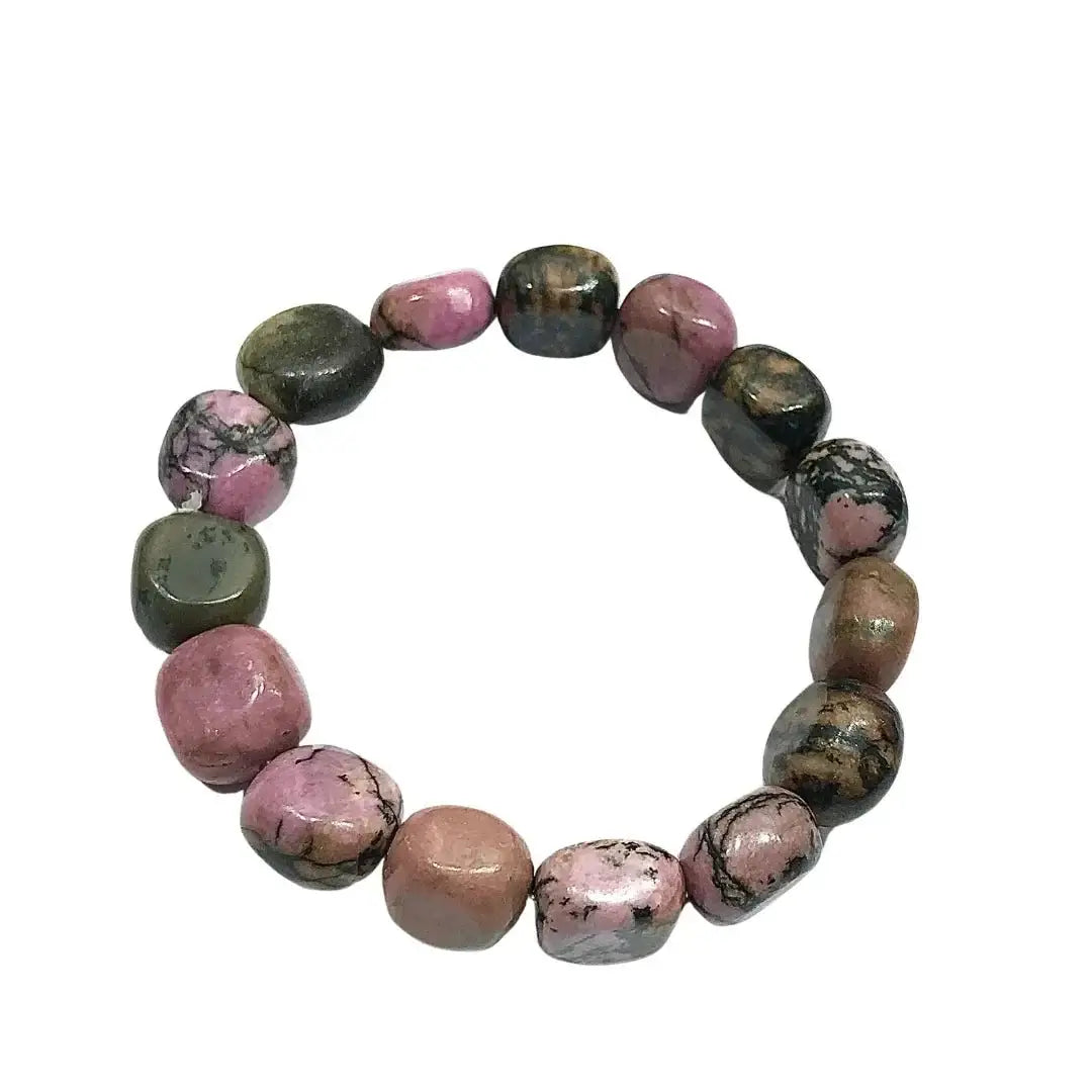 Rhodonite Tumbled Bracelet in India - Aeora Rocks - AEORA ROCKS INDIA - Healing Crystals superstore