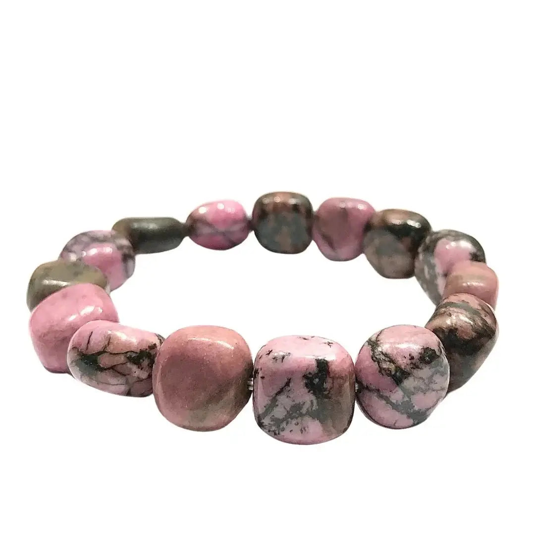 Rhodonite Tumbled Bracelet in India - Aeora Rocks - AEORA ROCKS INDIA - Healing Crystals superstore