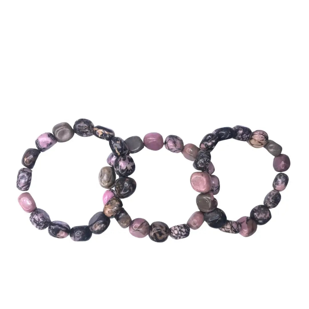 Rhodonite Tumbled Bracelet in India - Aeora Rocks - AEORA ROCKS INDIA - Healing Crystals superstore