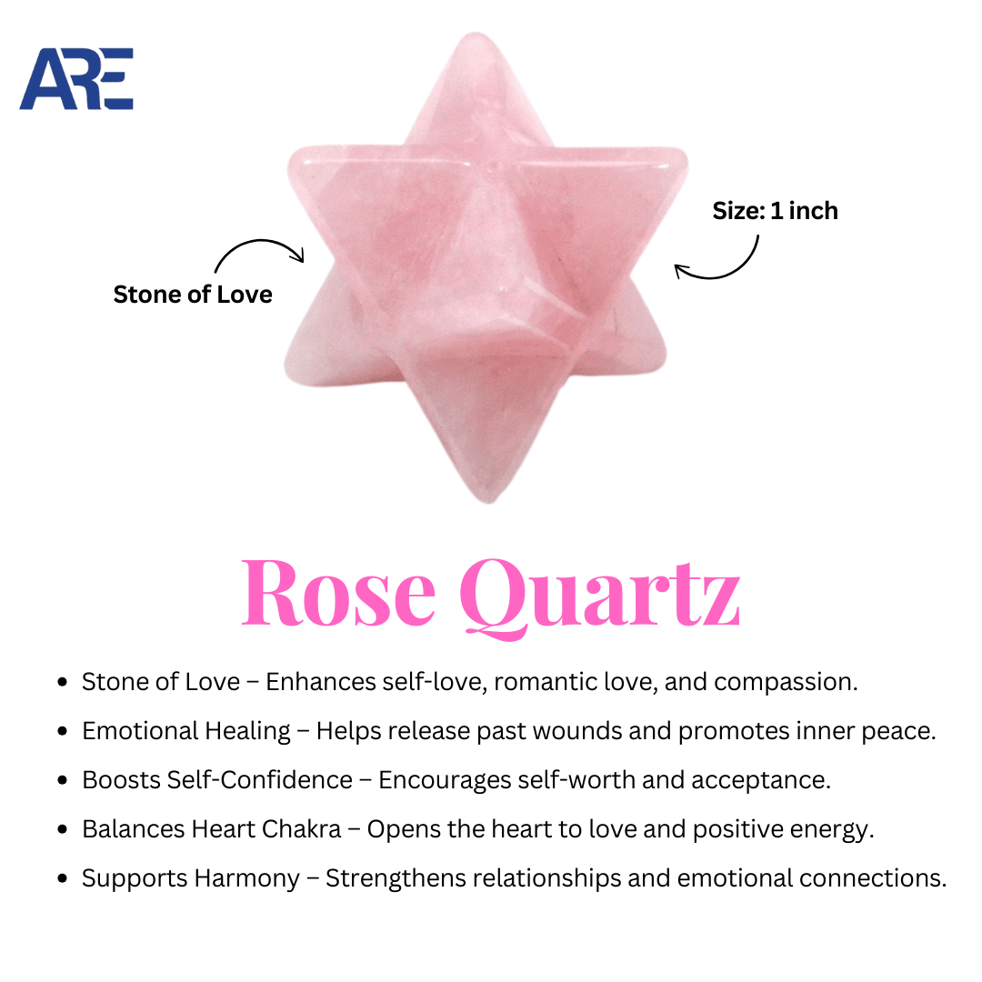 Rose Quartz Merkaba - AEORA ROCKS INDIA - Healing Crystals superstore
