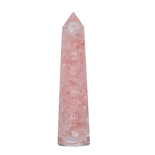 Rose Quartz Orgonite Tower in India - Aeora Rocks - AEORA ROCKS INDIA - Healing Crystals superstore