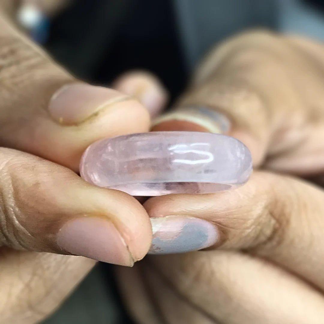 Rose Quartz Ring - AEORA ROCKS INDIA - Healing Crystals superstore