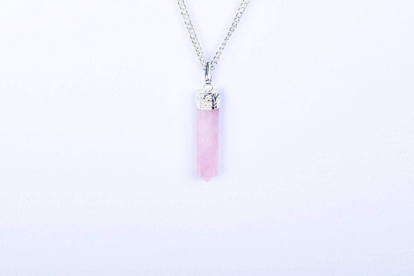 Rose Quartz Single Point Pendant - AEORA ROCKS INDIA - Healing Crystals superstore