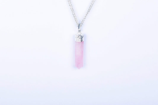 Rose Quartz Single Point Pendant - AEORA ROCKS INDIA - Healing Crystals superstore