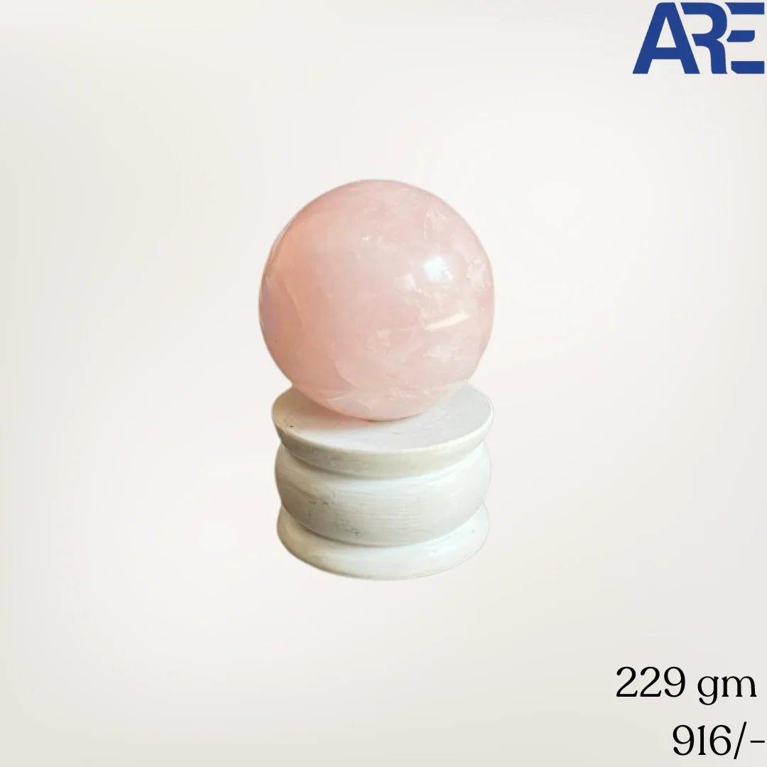 Rose Quartz Sphere in India - Aeora Rocks - AEORA ROCKS INDIA - Healing Crystals superstore