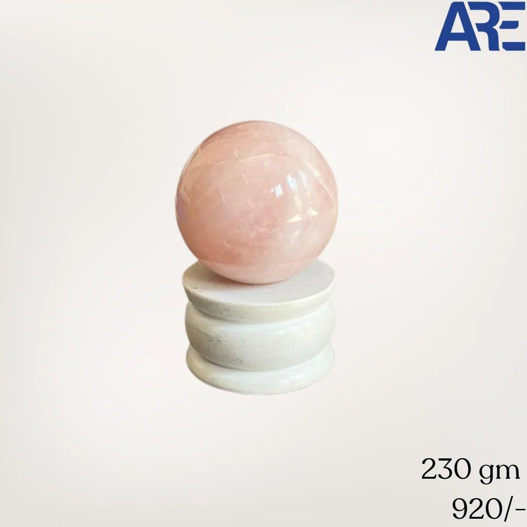 Rose Quartz Sphere in India - Aeora Rocks - AEORA ROCKS INDIA - Healing Crystals superstore