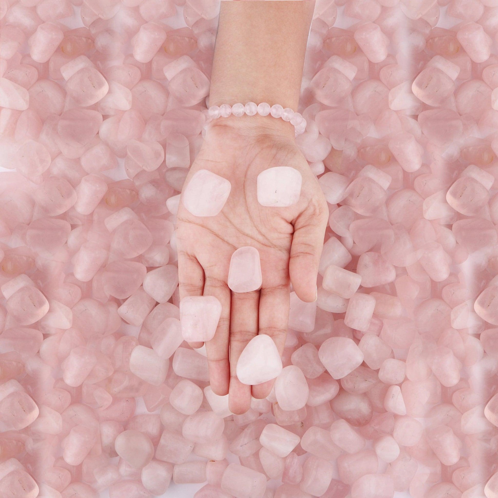 Rose Quartz Tumbled Stone in India - Aeora Rocks - AEORA ROCKS INDIA - Healing Crystals superstore