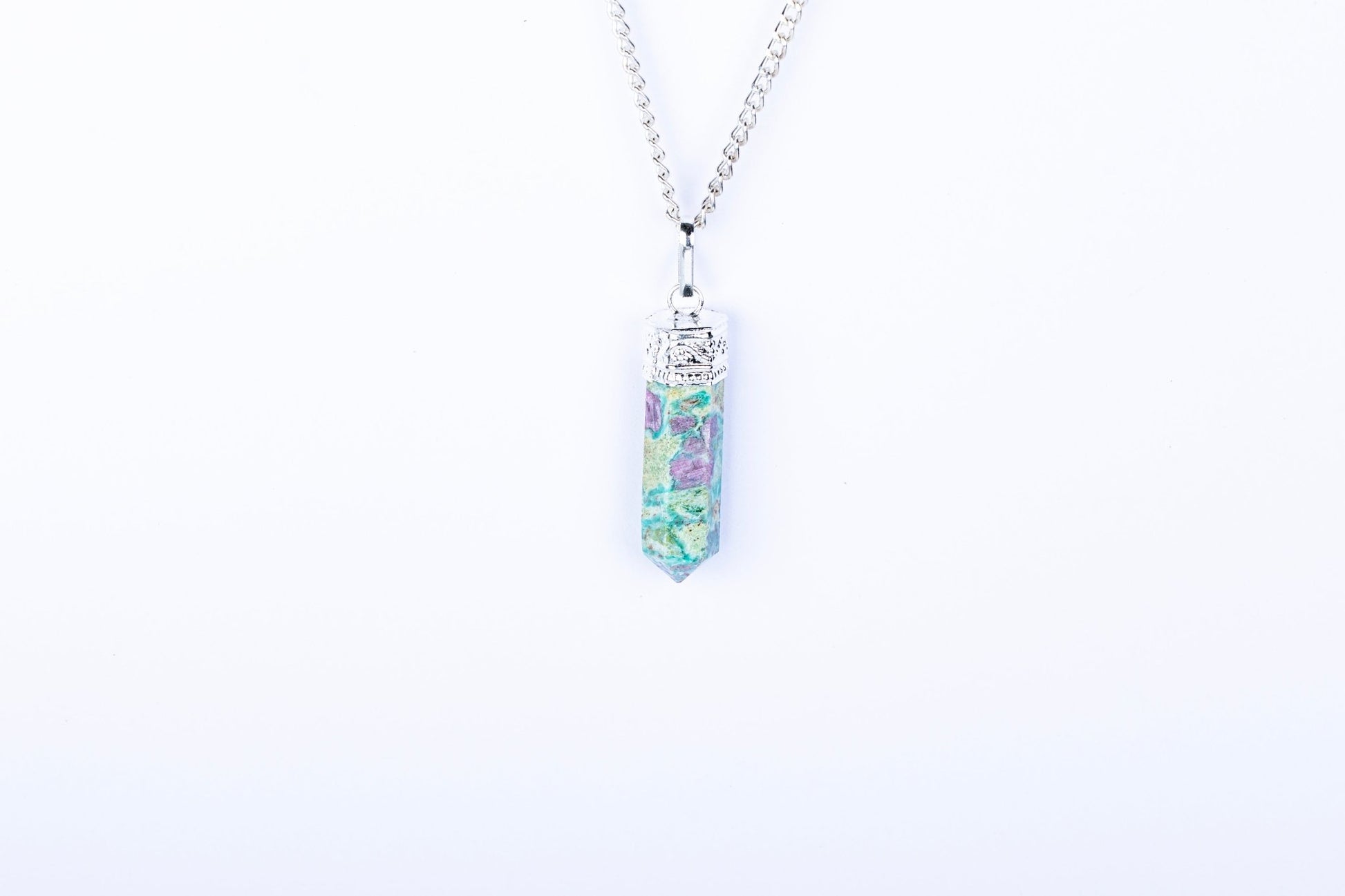 Ruby Fuchsite Single Point Pendant - AEORA ROCKS INDIA - Healing Crystals superstore