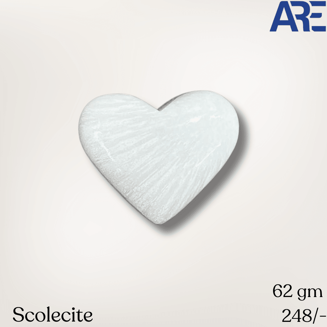 Scolecite Heart - AEORA ROCKS INDIA - Healing Crystals superstore