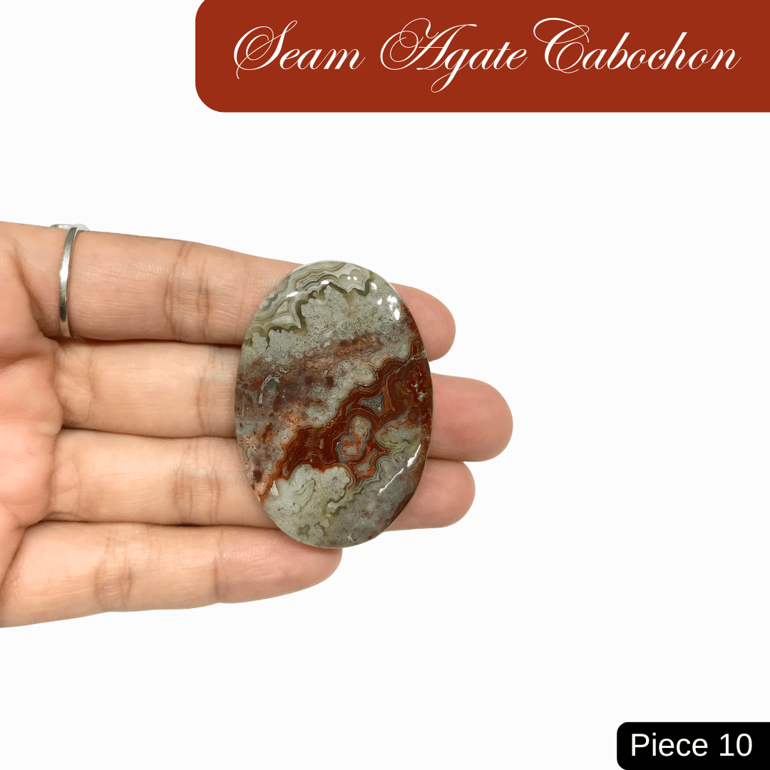 Seam Agate Cabochons - AEORA ROCKS INDIA - Healing Crystals superstore