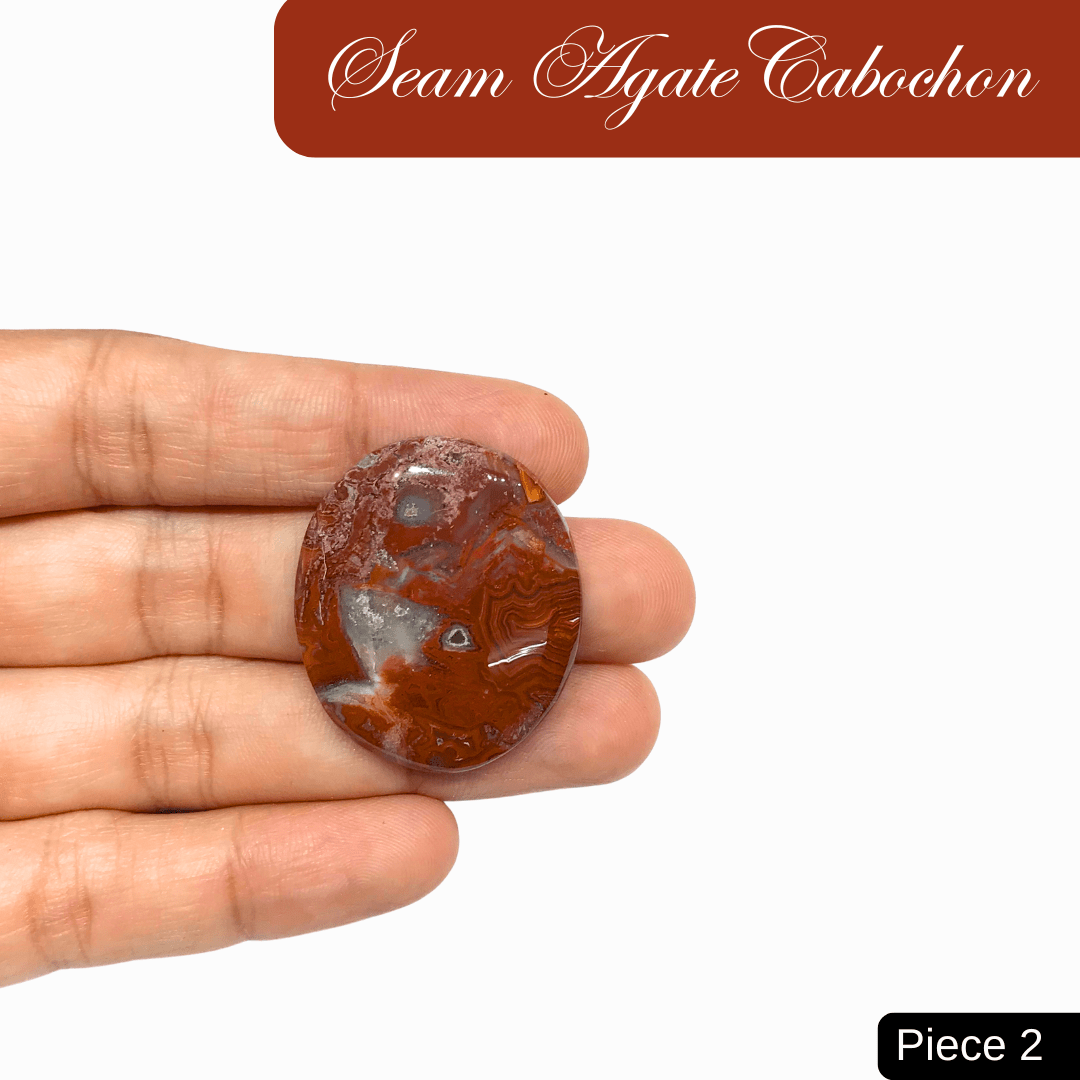 Seam Agate Cabochons - AEORA ROCKS INDIA - Healing Crystals superstore