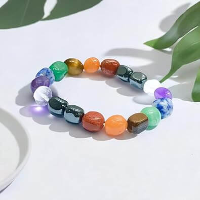 Seven Chakra Tumbled Bracelet in India - AEORA ROCKS INDIA - Healing Crystals superstore