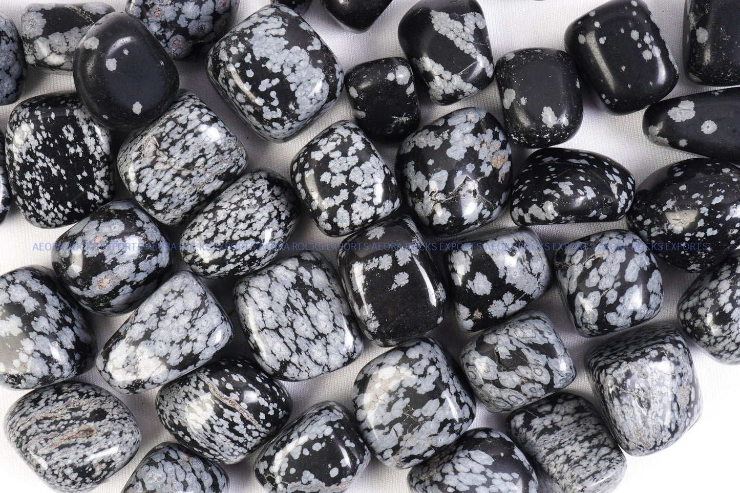 Snowflake Obsidian Tumbled stone in India - Aeora Rocks - AEORA ROCKS INDIA - Healing Crystals superstore