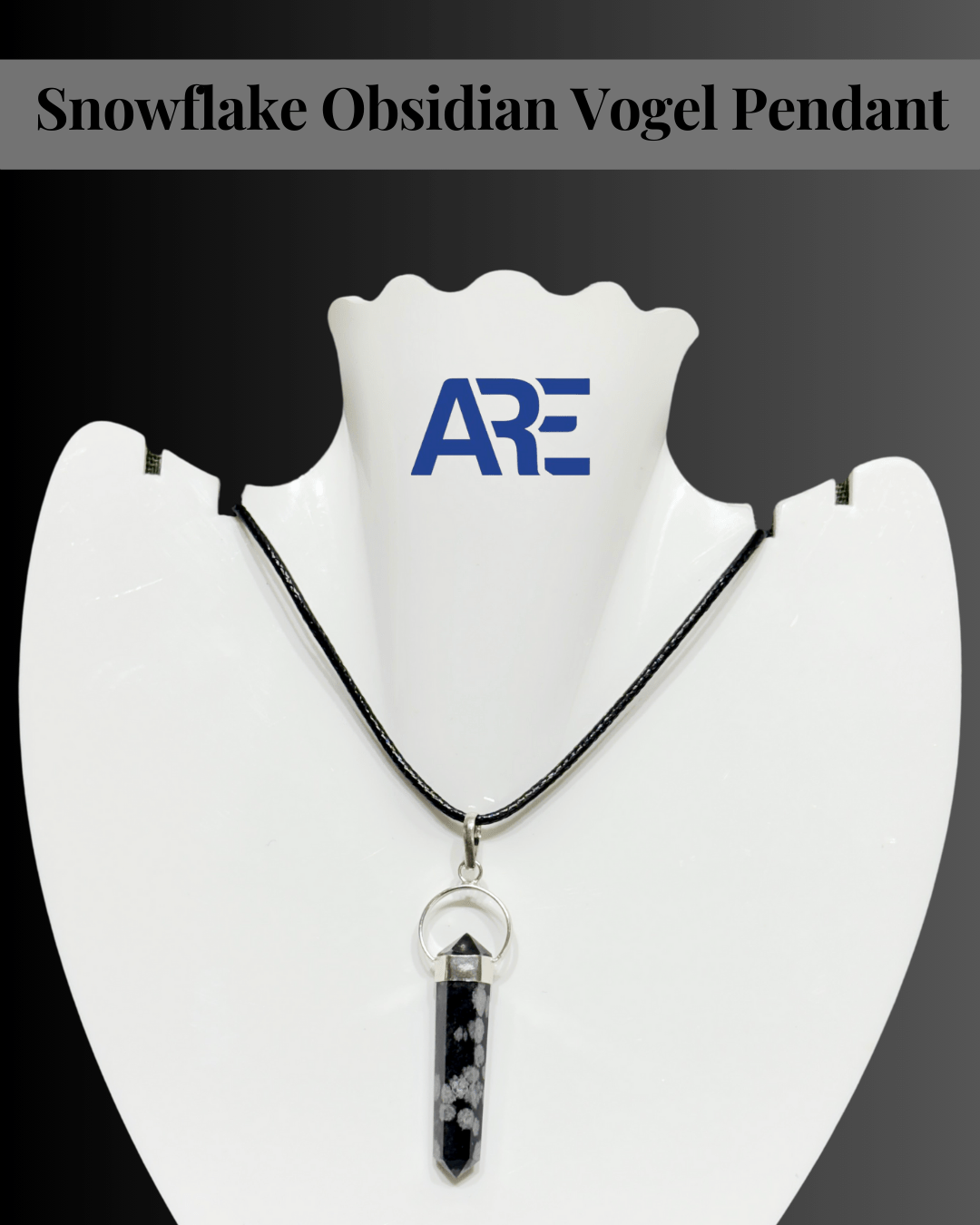 Snowflake Obsidian Vogel Pendant - AEORA ROCKS INDIA - Healing Crystals superstore
