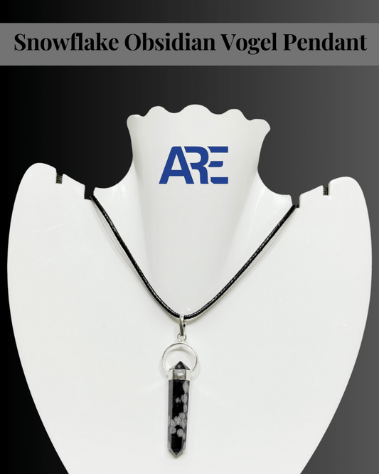 Snowflake Obsidian Vogel Pendant - AEORA ROCKS INDIA - Healing Crystals superstore