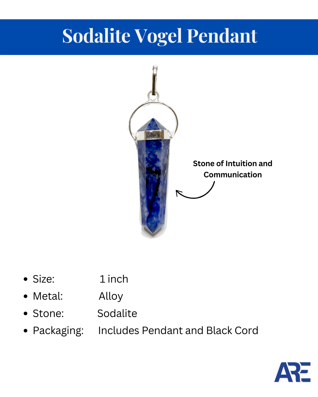 Sodalite Vogel Pendant - AEORA ROCKS INDIA - Healing Crystals superstore