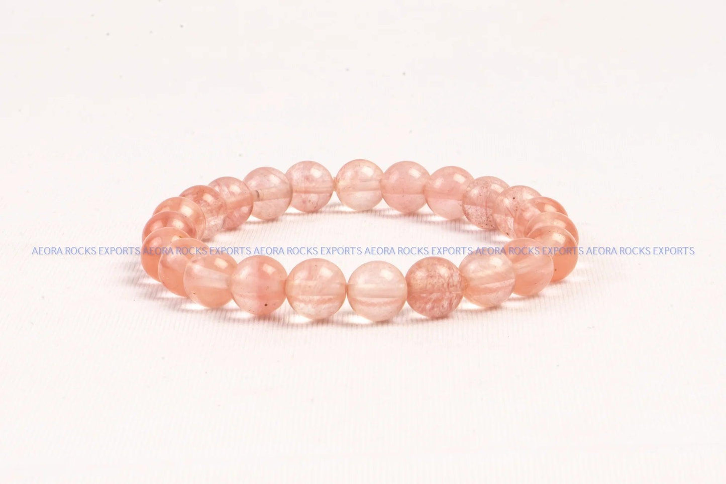 Strawberry Quartz Bead Bracelet in India - Aeora Rocks - AEORA ROCKS INDIA - Healing Crystals superstore