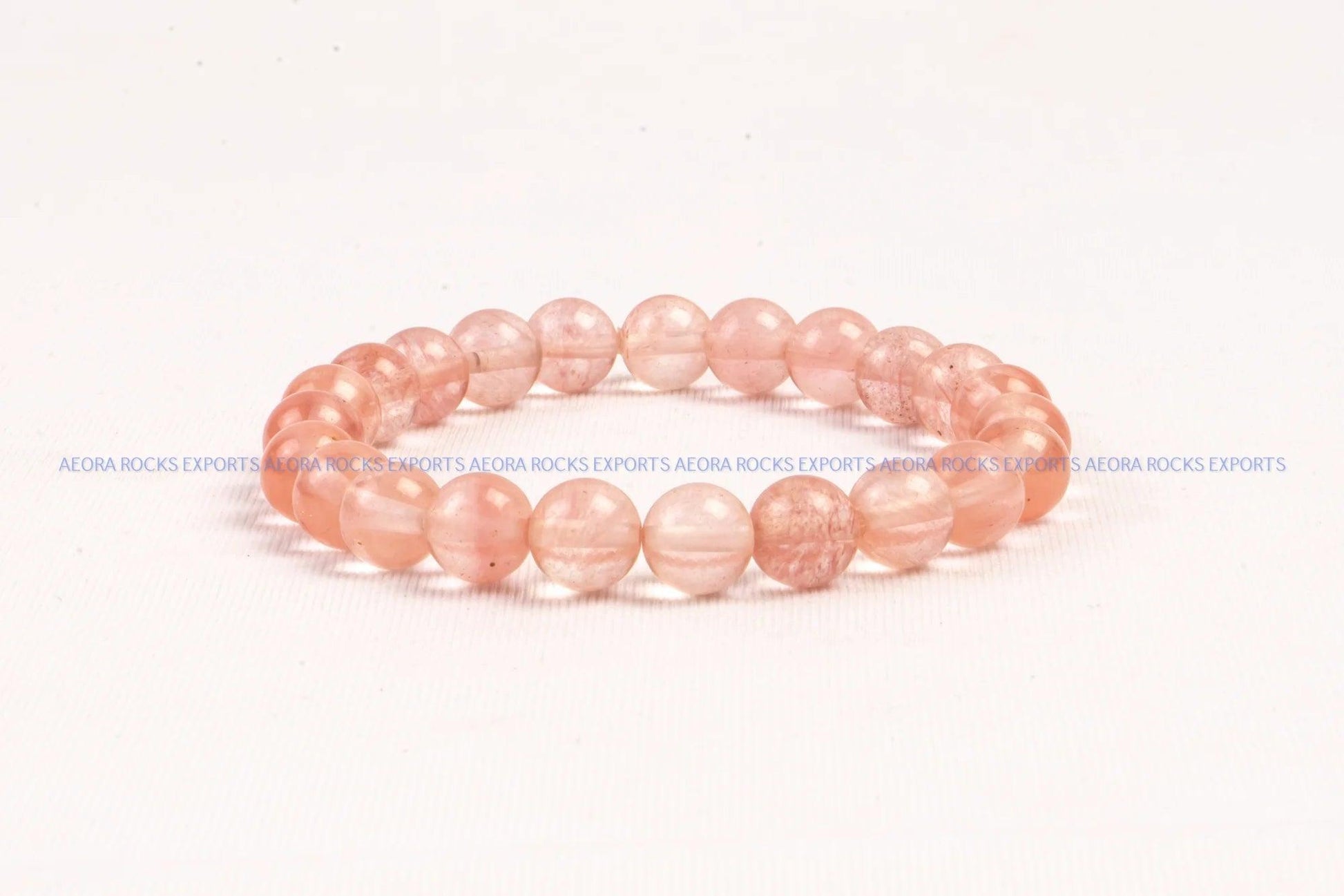 Strawberry Quartz Bead Bracelet in India - Aeora Rocks - AEORA ROCKS INDIA - Healing Crystals superstore