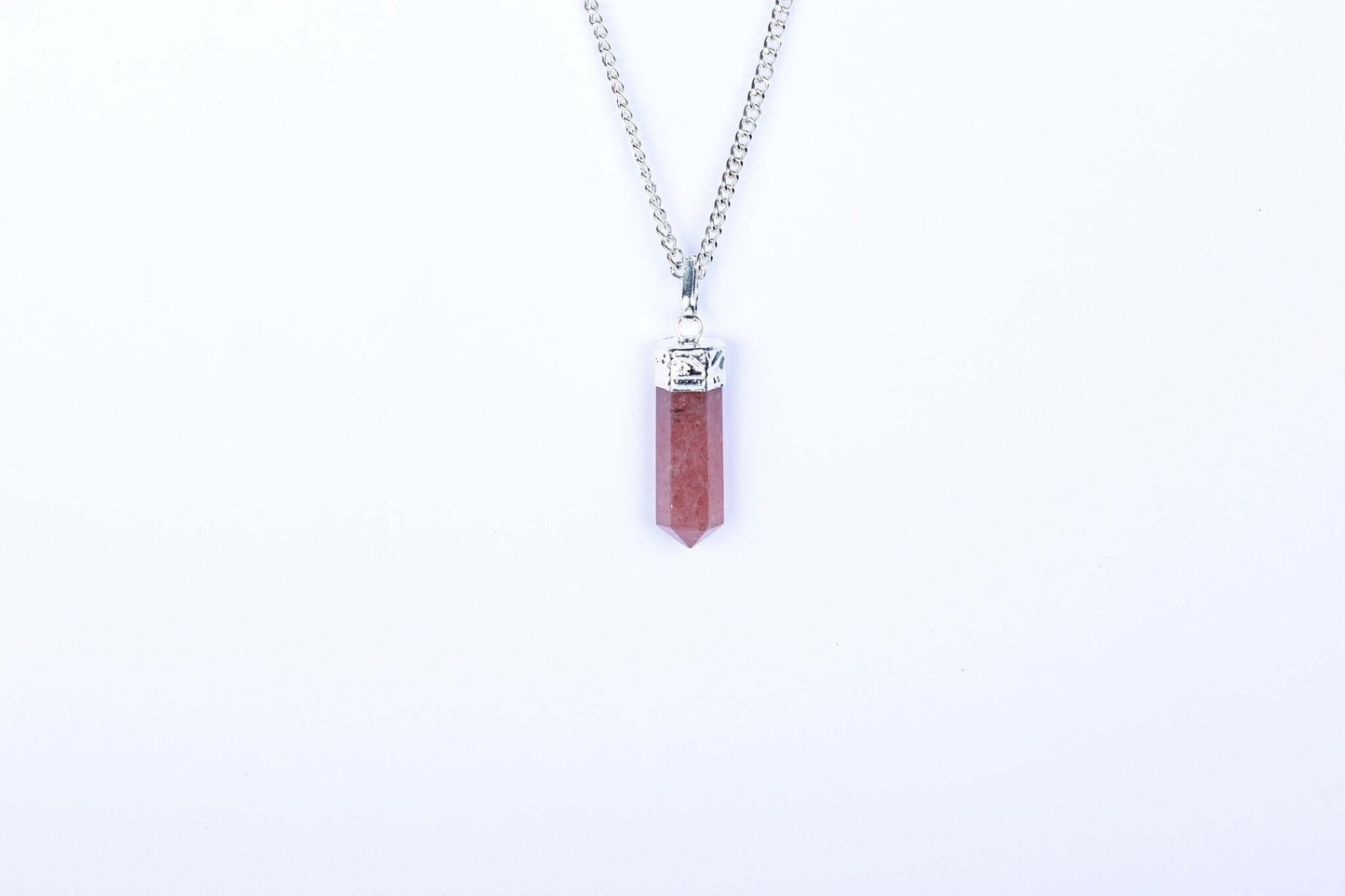 Strawberry Quartz Single Point Pendant - AEORA ROCKS INDIA - Healing Crystals superstore