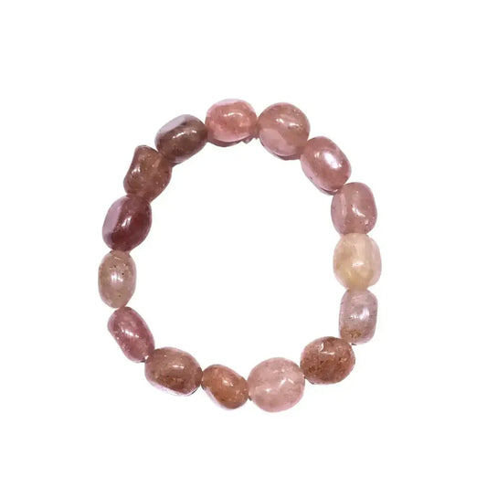 Strawberry Quartz Tumbled Bracelet in India - Aeora Rocks - AEORA ROCKS INDIA - Healing Crystals superstore