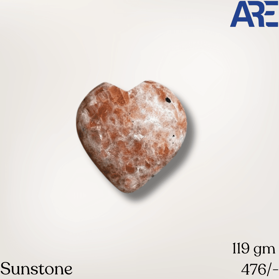 Sunstone Heart - AEORA ROCKS INDIA - Healing Crystals superstore